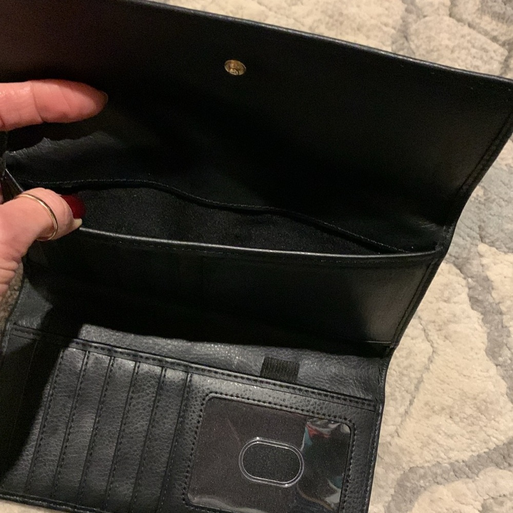 Leather/calf hair wallet - Picture 6 of 11